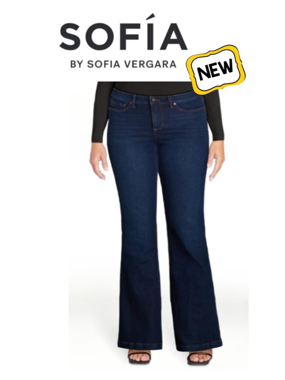 New SOFIA VERGARA Jeans High-Rise Melissa Flare Vintage-Look Stretch Wmn Plus 20